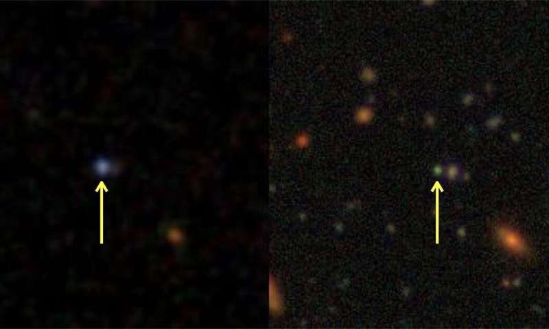 遠い銀河の驚きの変化